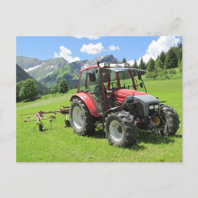 Cartão Postal Traktor Lindner Lechtal Kelmen Namlos (Frente)
