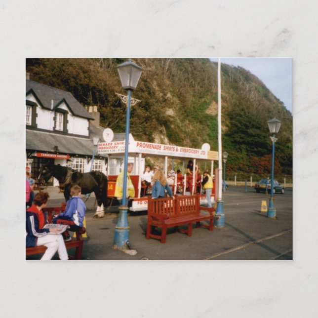 Cartão Postal Tram, Douglas, Ilha de Man (Frente)