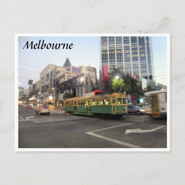 Cartão Postal tram melbourne rápido (Frente)