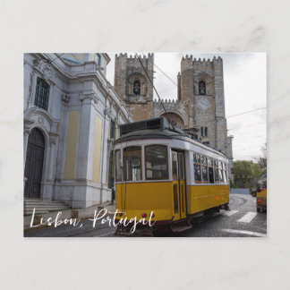 Cartão Postal Trama amarela na Catedral de Lisboa em Portugal