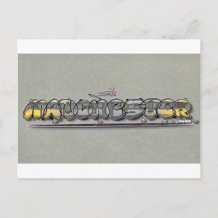 Cartão Postal Trama de grafite do elétrico de Manchester Metroli