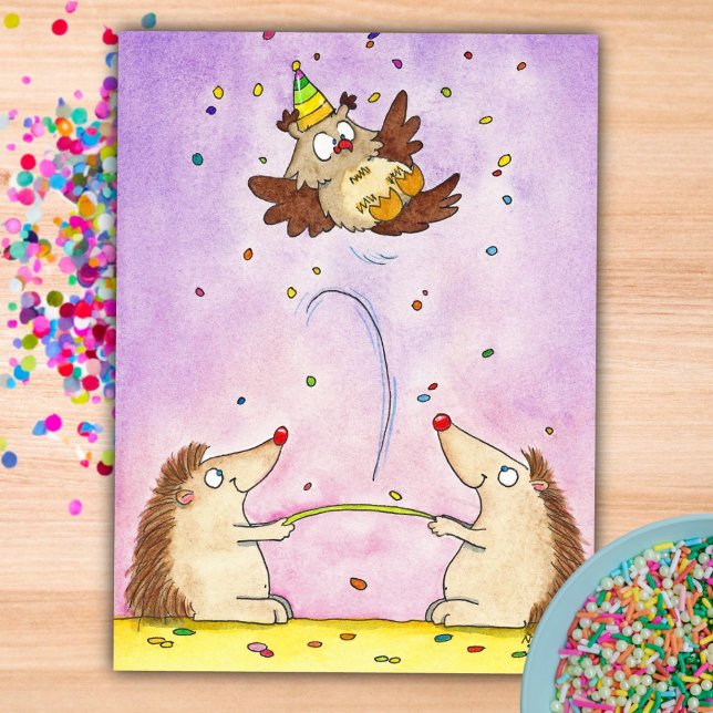 Cartão Postal Trampoline Happy Birthday postcard by Nicole Janes (Criador carregado)