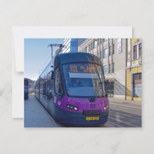 Cartão Postal Tramway Street Carro Romênia Passagem