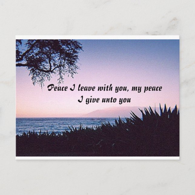 Cartão Postal Tranquilidade Eu Deixo Cartão-Postal (Frente)