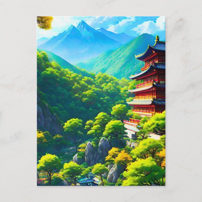 Cartão Postal Tranquilidade Imperial: Abraço da Natureza (Frente)