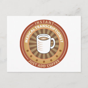 Cartão Postal Transcriptionist médico imediato