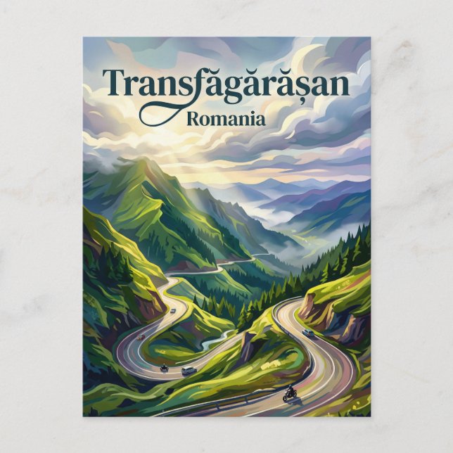 Cartão Postal Transfăgărășan Romênia (Frente)