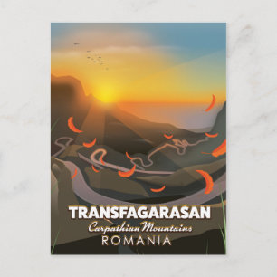 Cartão Postal Transfagarasan, Serra dos Cárpatos, Estrada da Rom