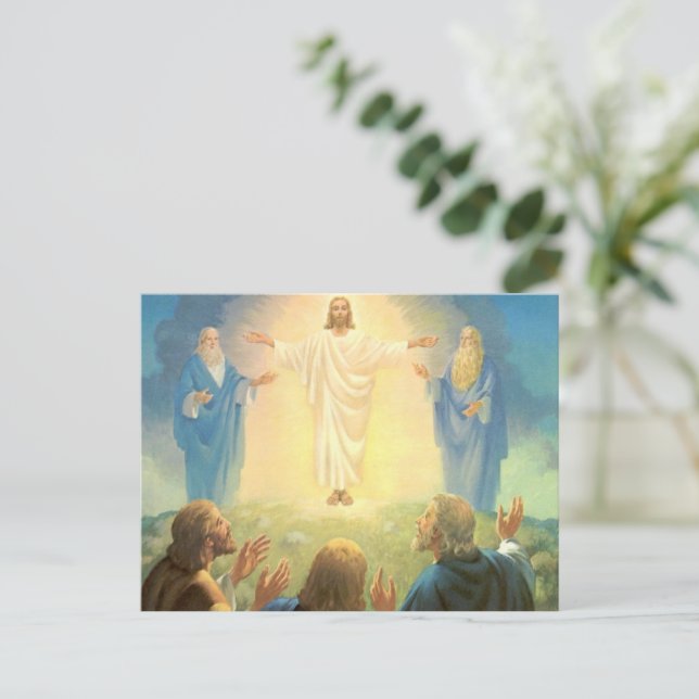 Cartão Postal Transfiguração de Jesus Cristo, Religião Vintage (Em pé/Frente)