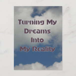 Cartão Postal Transformando Seus Sonhos Em Realidade