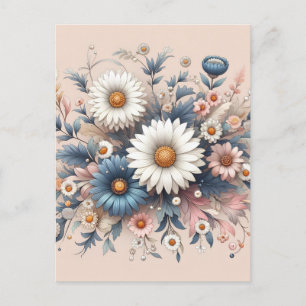 Cartão Postal Transforme Seu Espaço com Elegante Floral de Marga