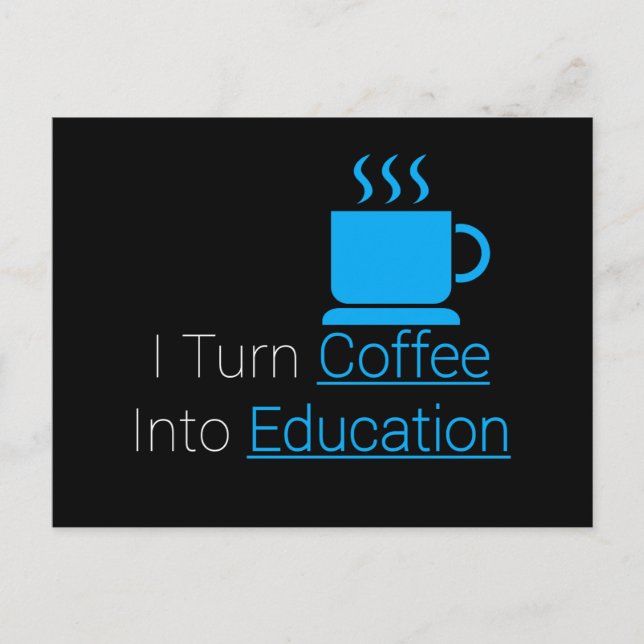 Cartão Postal Transformo Café Em Educação (Frente)