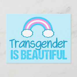 Cartão Postal Transgender é um belo Orgulho de Bandeira do Arco-