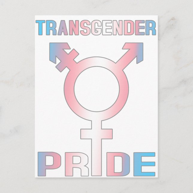 Cartão Postal Transgender Pride (Frente)