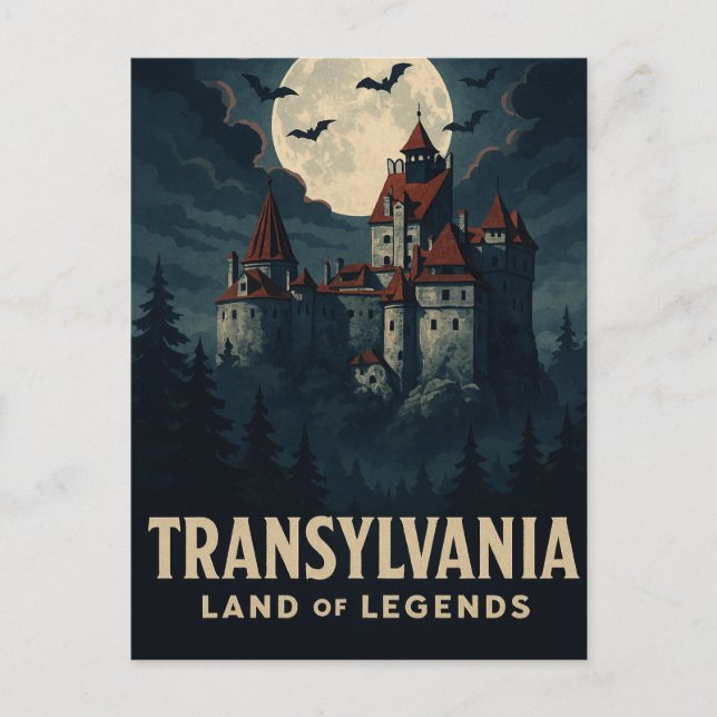 Cartão Postal Transilvânia Mística – Castelo do Drácula (Frente)
