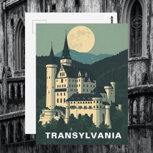 Cartão Postal Transilvânia Romênia Castelo Retro Vintage Gótico