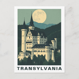 Cartão Postal Transilvânia Vintage Romênia Castelo Viagem Gótico