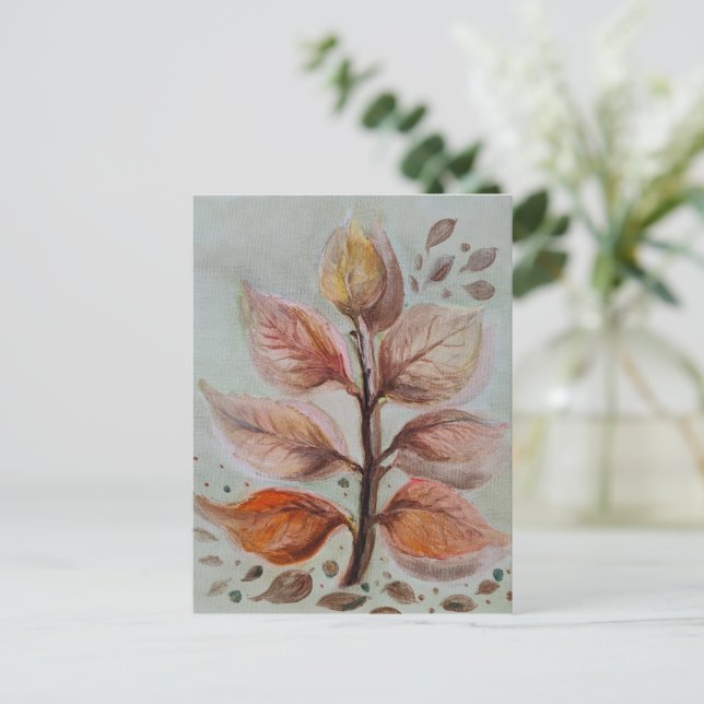 Cartão Postal Translucent leaves (Em pé/Frente)