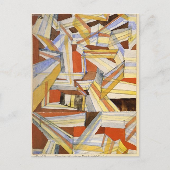 Cartão Postal Transparente em perspectiva Alcançada por Paul Kle (Frente)