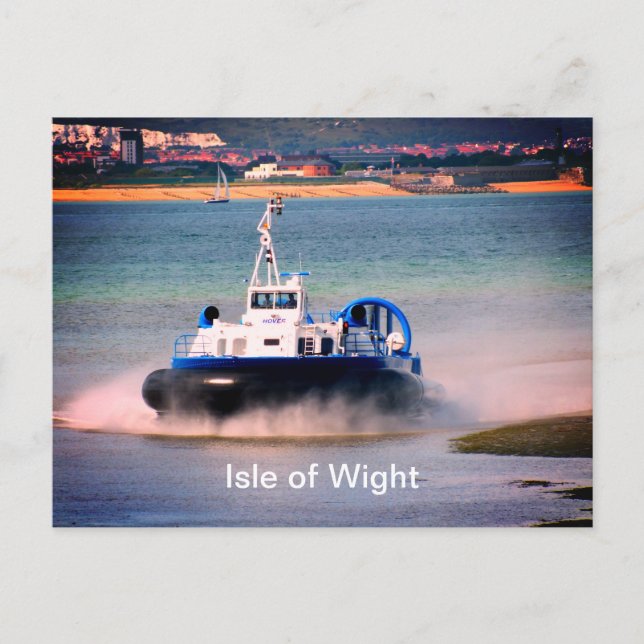 Cartão Postal Transporte de Hovercraft "Isle of Wight" (Frente)