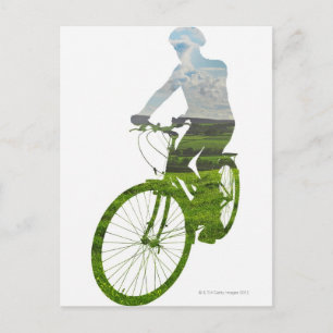 Cartão Postal transporte verde e ambientalmente amigável