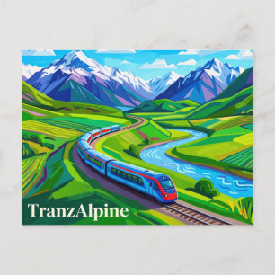 Cartão Postal TranzAlpine (Alpes do Sul) Nova Zelândia