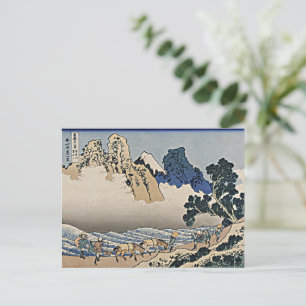 Cartão Postal Trás da montanha Fuji do rio Minobu Hokusai