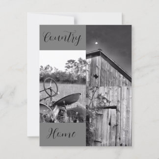 Cartão Postal Trator Barn Collage do "Country Home"