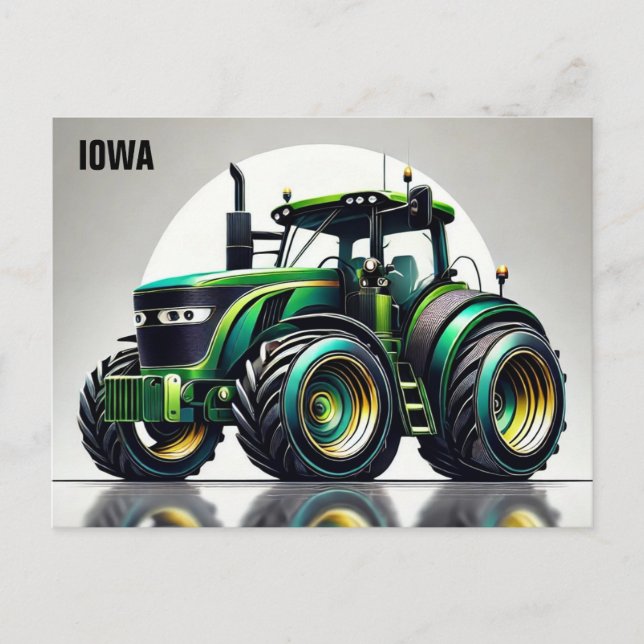 Cartão Postal Trator Esbelto Iowa (Frente)