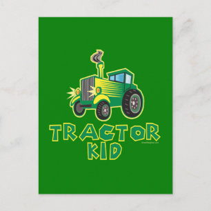 Cartão Postal Trator Kid, Verde