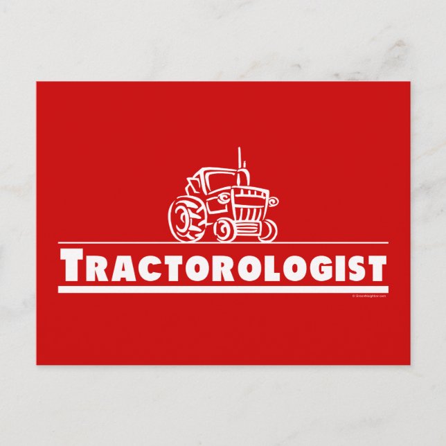 Cartão Postal Trator Vermelho, Tratorólogo (Frente)