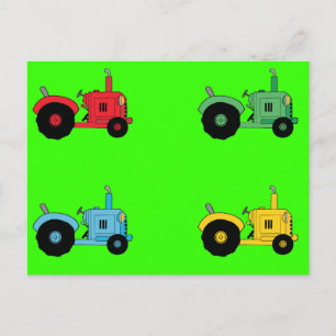 Cartão Postal Tratores de fazenda
