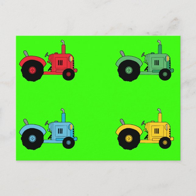 Cartão Postal Tratores de fazenda (Frente)