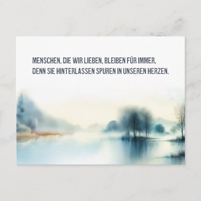 Cartão Postal Trauerkarte "Menschen, die wir lieben" (Frente)