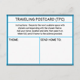 Cartão Postal Traveling Sticker Postcard