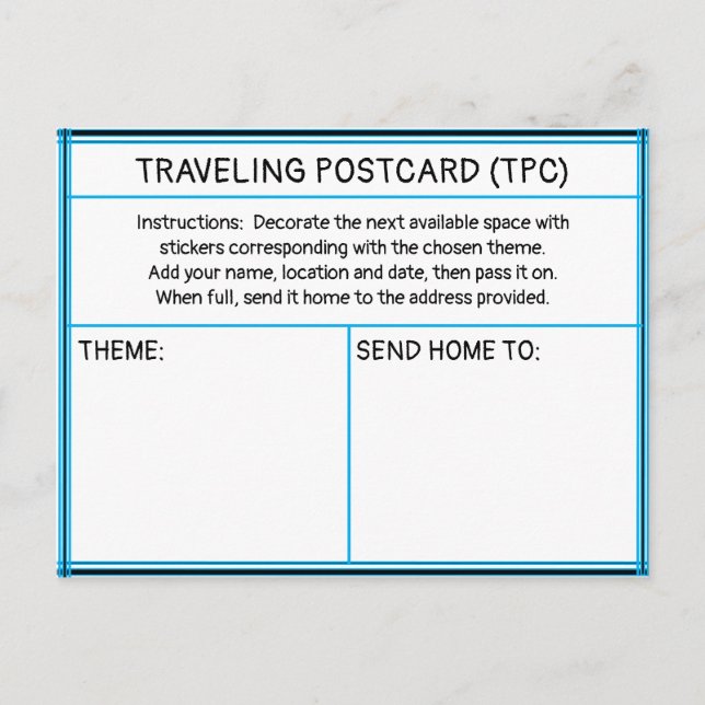 Cartão Postal Traveling Sticker Postcard (Frente)