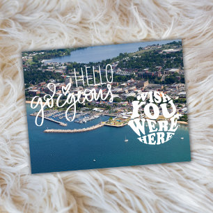 Cartão Postal Traverse City Michigan Hello Gorgegeth