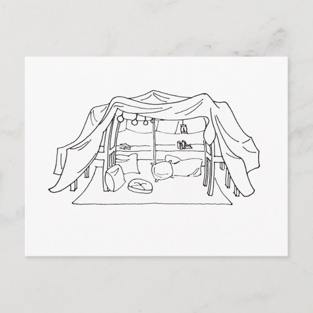 Cartão Postal Travesseiro de Spoonie/Doença Crônica de Forte Abe (Frente)