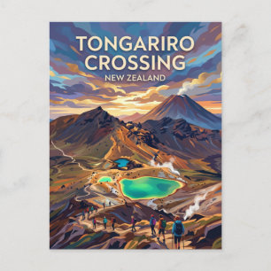 Cartão Postal Travessia Alpina de Tongariro Nova Zelândia