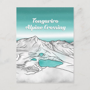 Cartão Postal Travessia Alpina Tongariro Nova Zelândia