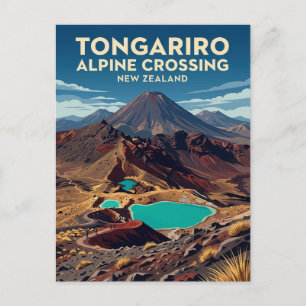 Cartão Postal Travessia Alpina Tongariro Nova Zelândia