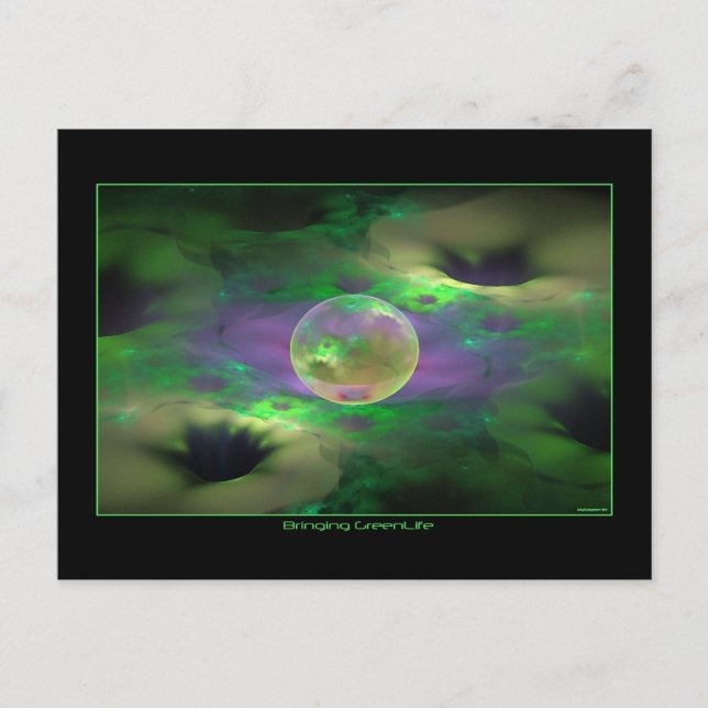 Cartão Postal trazer vida verde (Frente)