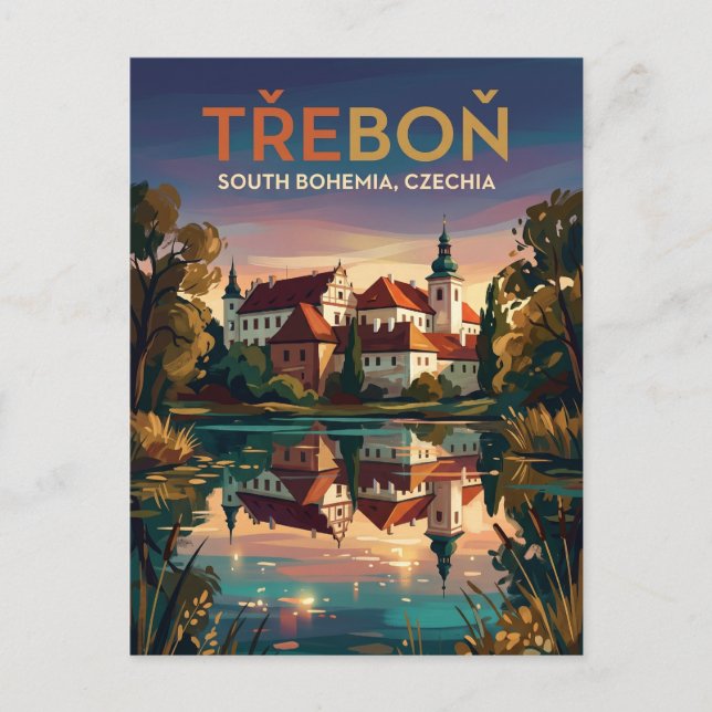 Cartão Postal Třeboň República Tcheca (Frente)