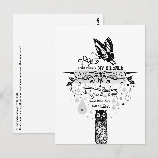 Cartão Postal Trecho de tinta da liberdade de Empath (Frente/Verso)