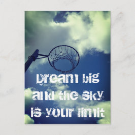 Cartão Postal Trecho do Dream Big Motivational Netball