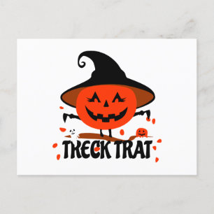 Cartão Postal Treck Trat Pumpkin sorrindo