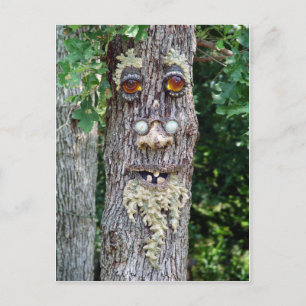 Cartão Postal Tree Face
