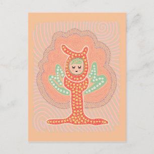 Cartão Postal Tree Fairy Dreamland Dot Painting