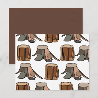 Cartão Postal Tree Stump