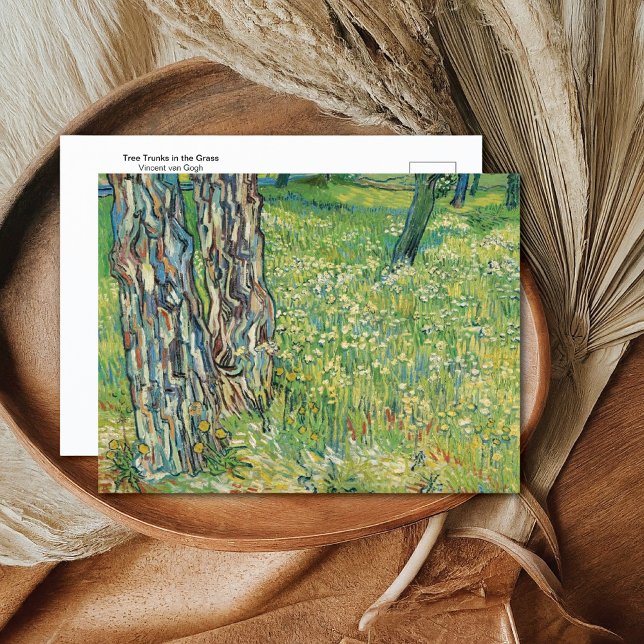 Cartão Postal Tree Trunks Grass Vincent van Gogh (Criador carregado)